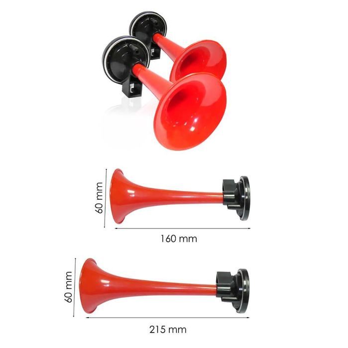 Тромба клаксон сирена 2-ка с компресор за 12v кола камион бус