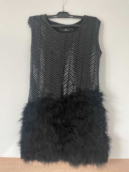 Екстравагантна Рокля с Пух Elisabetta Franchi