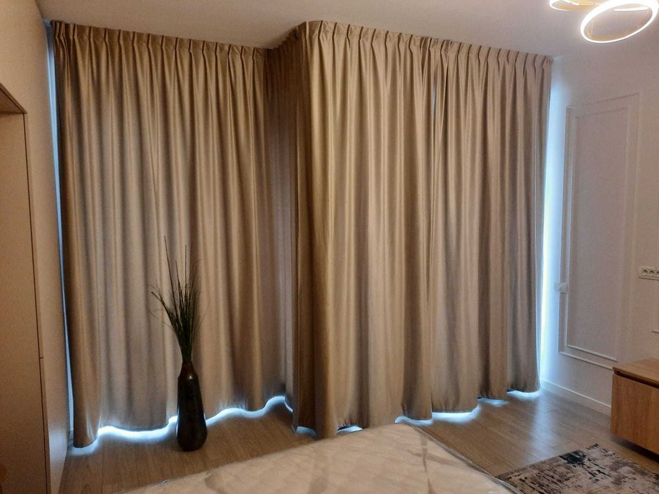 Montaj perdele, draperii, galerii, sine, storuri romane, rolete, plise