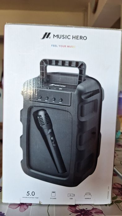 MUSIC HERO – Boxă karaoke wireless cu microfon | ca nouăMUSIC HERO – Boxă karaoke wireless cu microfon | ca nouă