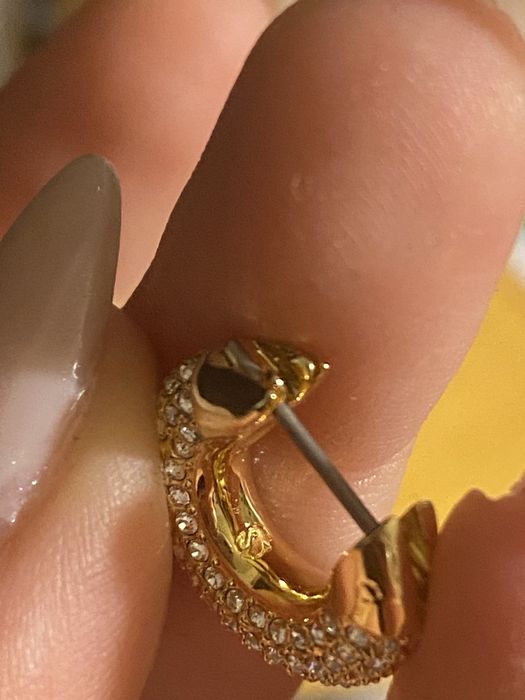 Swarowski dextera hoop обеци златни