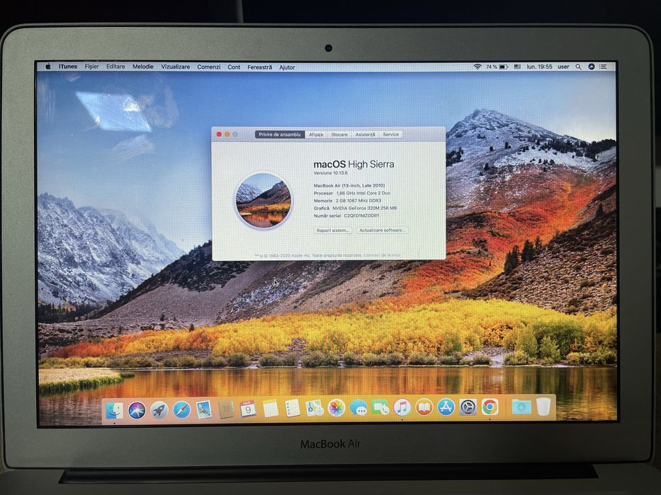 Vand macbook air late 2010