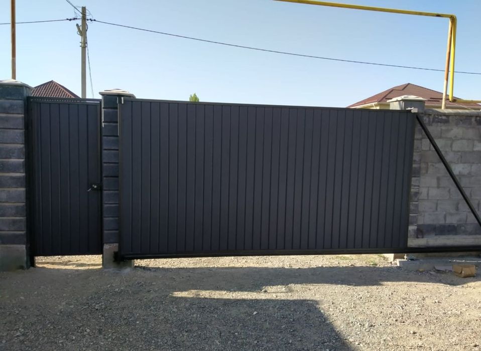 Откатные ворота для дома