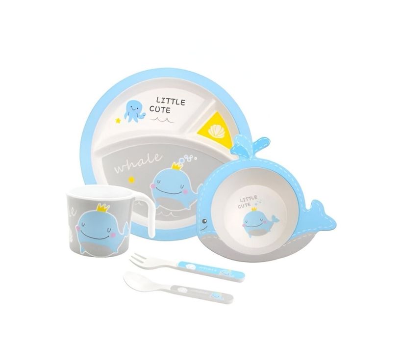 Детски бамбуков комплект за хранене