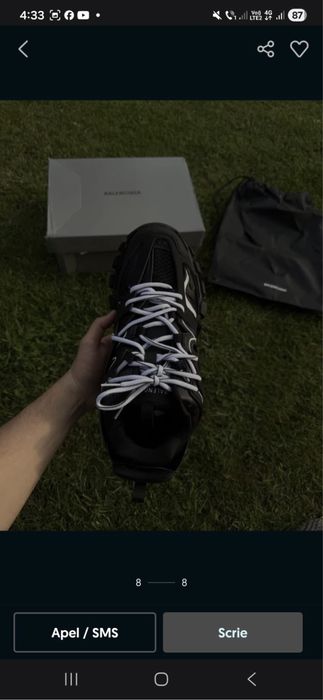 Adidasi Balenciaga Track Black and White