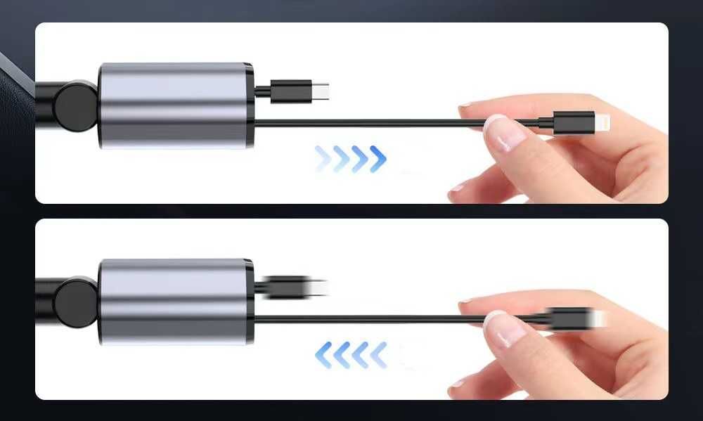 100W Бързо Зарядно за Кола Разтегателни Кабели LED Дисплей Подарък