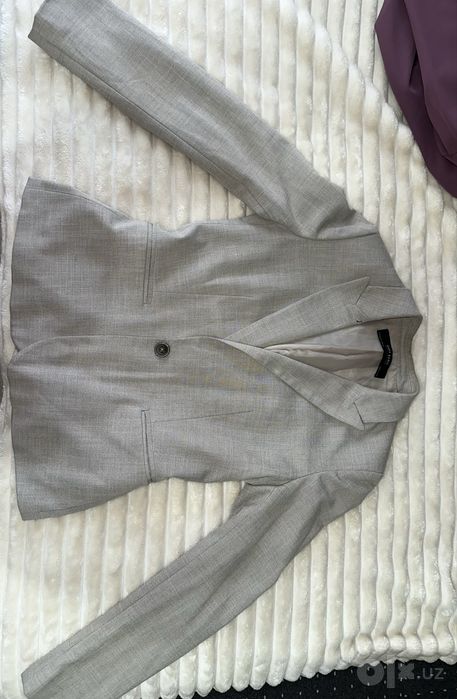 Женский пиджак Zara, серый, размер 36 (S)