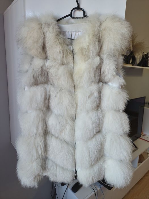 Елек от естествен косъм лисица