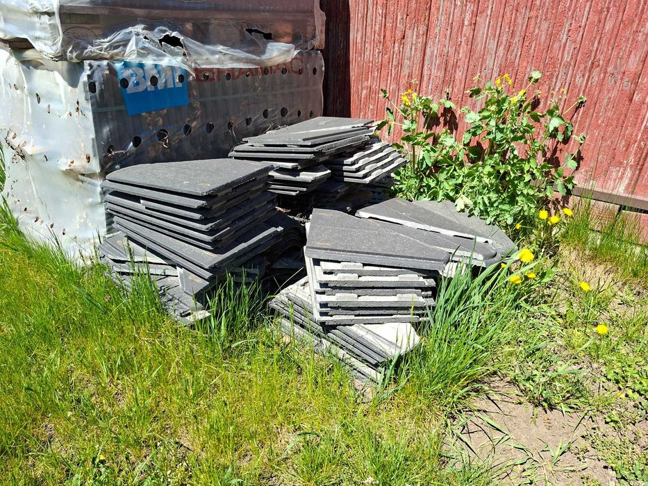 Țiglă beton BRAMAC Reviva Novo NOUĂ – Gri Antracit – 1050 buc + accesorii