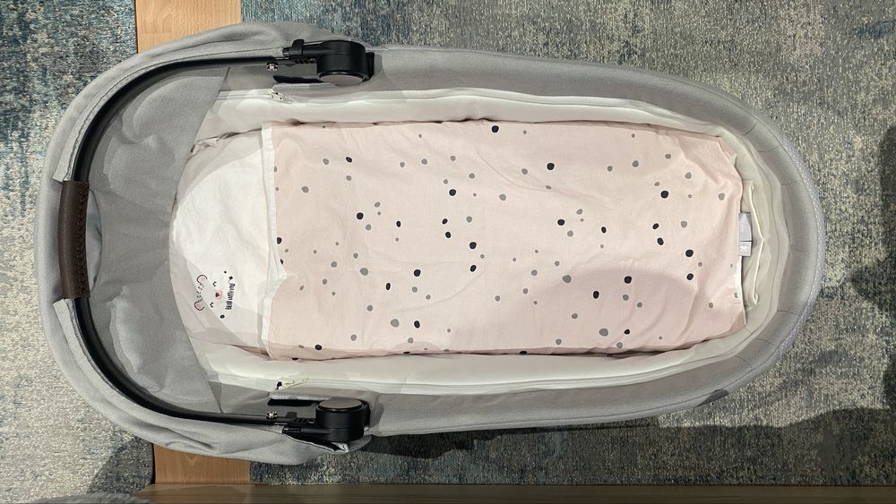 Кош за новородено Cybex Cot S Lux, Lava Grey, плюс подарък