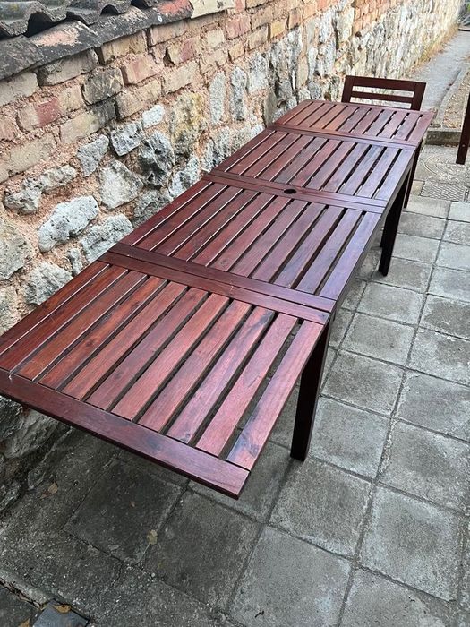 Градинска маса с пейка и два стола ИКЕА