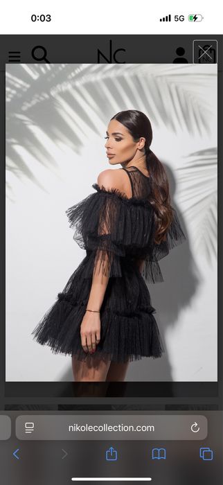 Черна рокля на Nikole collection