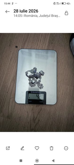 Rozariul/colier deosebit argint 42 grame