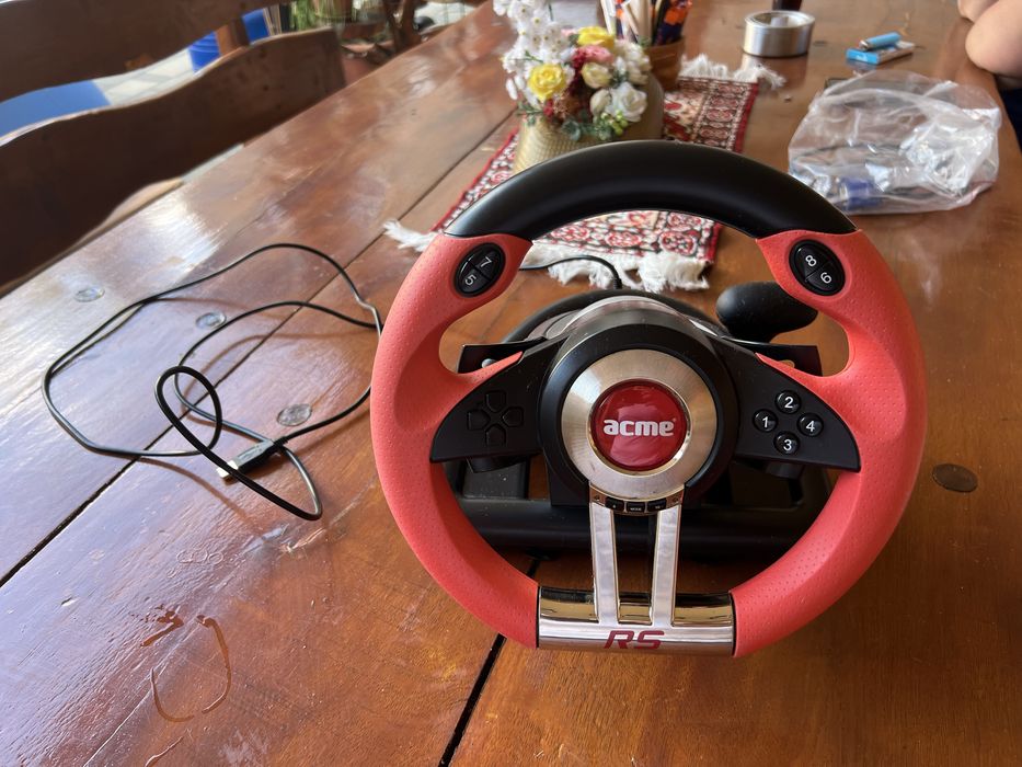 Vand volan gaming acme rs racing wheel 180grade cu pedale