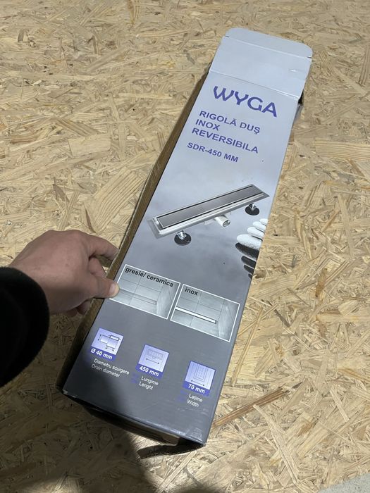 Rigola dus Wyga SDR, L 450 mm   Rigola dus Wyga SDR Reversibila