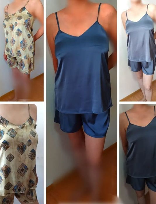 Комплект топ и шорты. Материал : шёлк Армани.