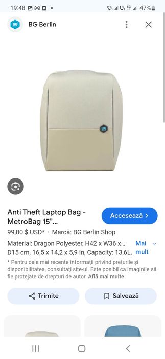 Rucsac BG Metrobag Berlin NOU