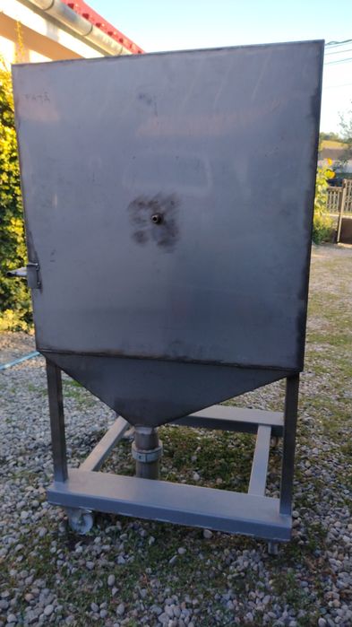 Buncăr peleți, cereale, făină din inox