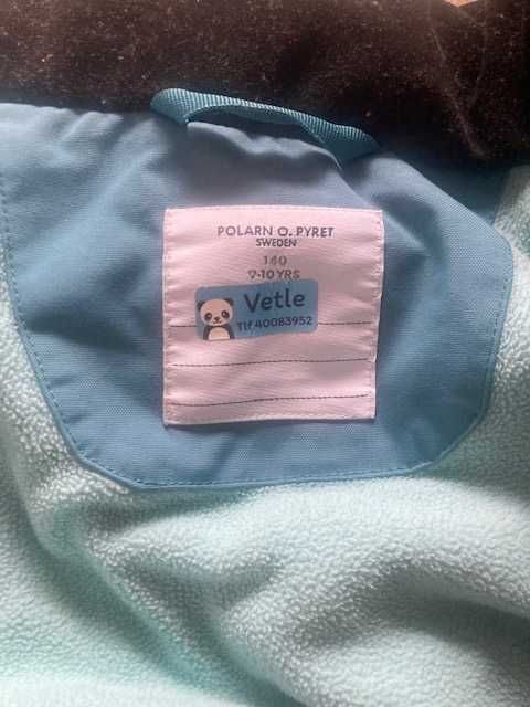 Детско ски зимно яке размер 140 цвят син - Polarn O. Pyret