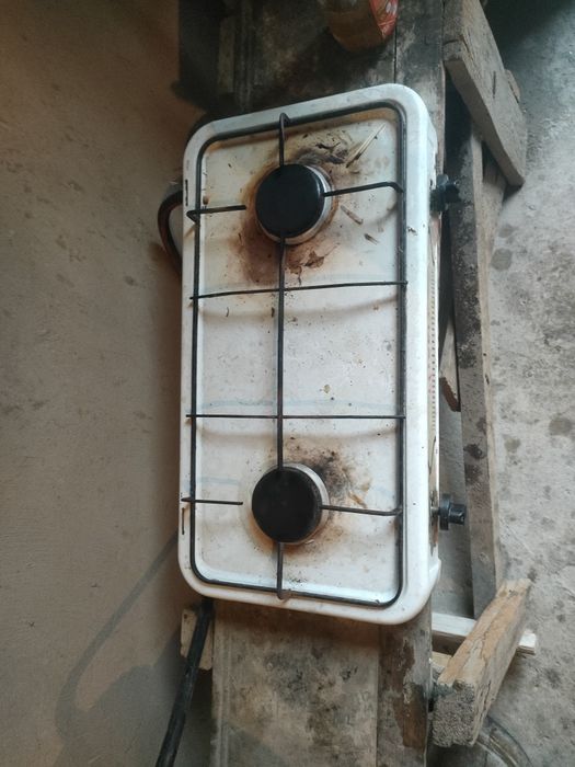 Газ баллон үлкені, газ плитамен бірге