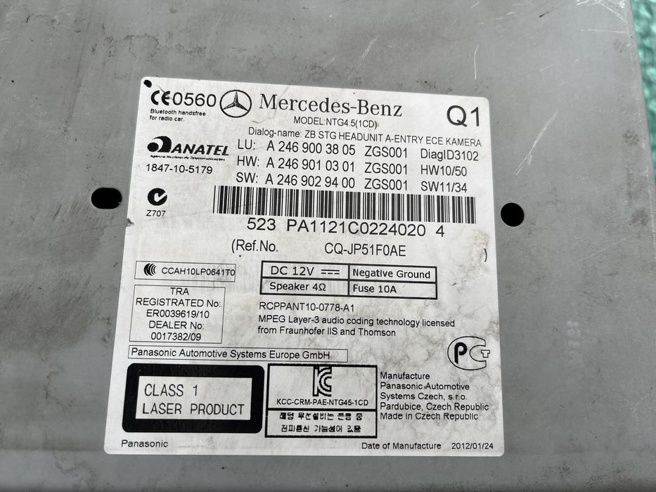 Unitate Radio / CD Player Mercedes B Class W246