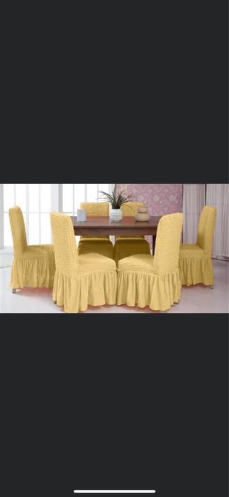 Huse scaune elastice si creponate cu volane