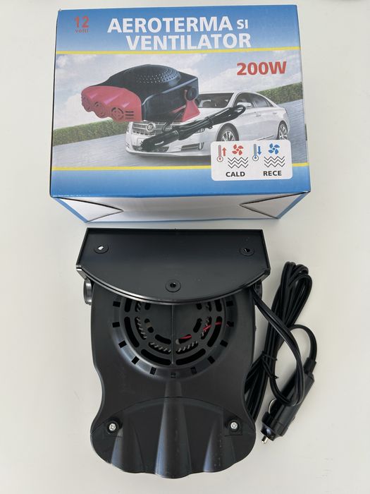 Aeroterma Auto 12V 200W cu Ventilator Cald/Rece Dezaburire Parbriz