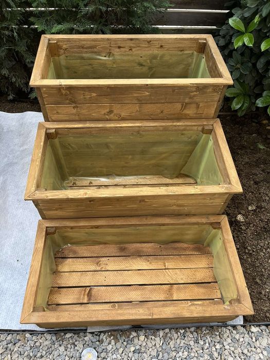 Комплект Дървени кашпи