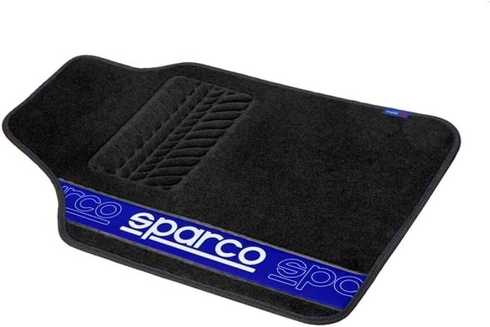 Комплект универсални автомобилни стелки Sparco със Сини кантове.