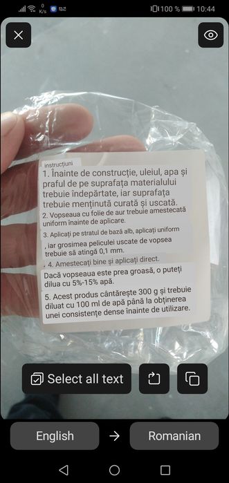 Vopsea aur pentru ornamente și baghete