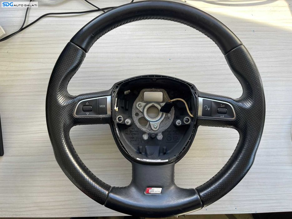 Volan Piele Perforata 3 Spite FARA Airbag cu Comenzi S-Line Sline Audi A3 8P 2004 - 2013 Cod 8P0419091EP [B3447]