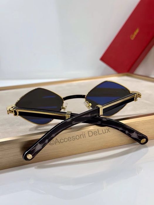 Ochelari de Soare Cartier CT0866S Polarised Noi Full Box [Verificare Colet] Gold