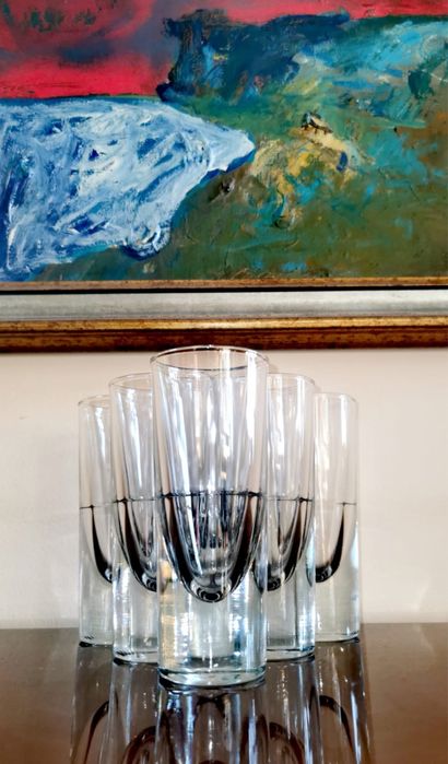 Антикварни кристални чаши Карло Морети Bulit Glasses 80г дизайнерски