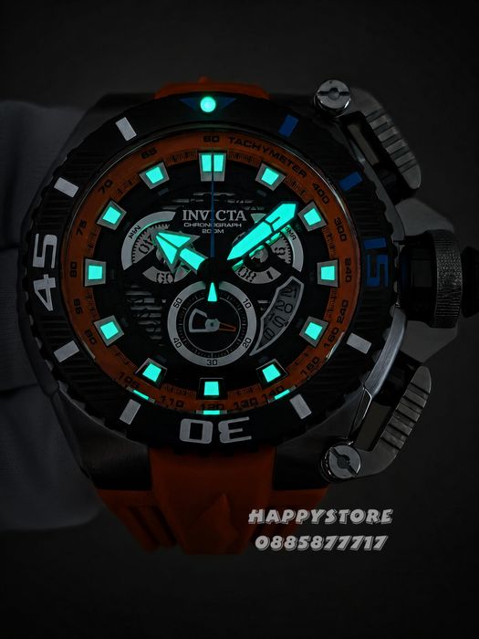 INVICTA Optimus Orange 66 mm, Инвикта нов мъжки часовник