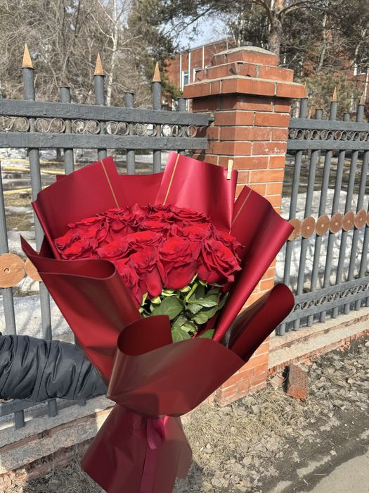 букет роз 25 штук60 см