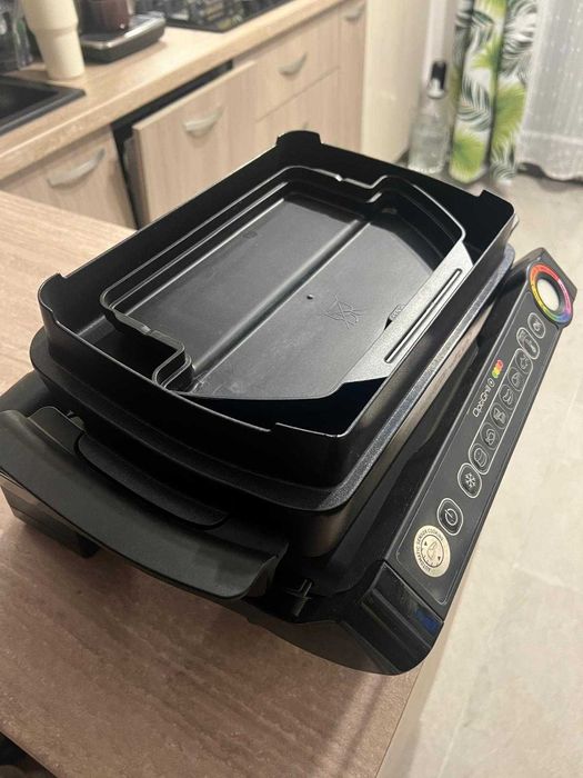 Gratar electric TEFAL OptiGrill+ Snacking&Baking GC714834, 2000W, 6 programe automate, negru