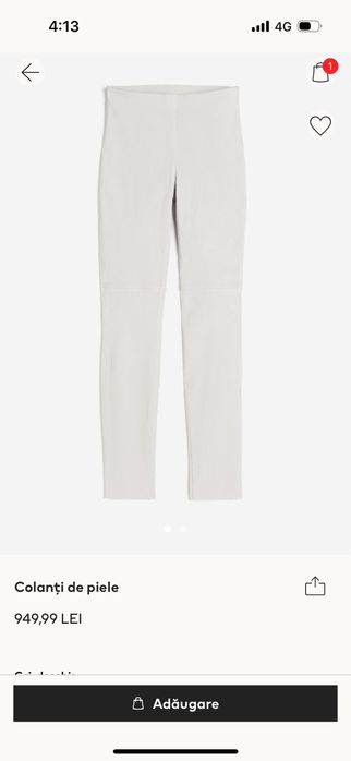 Colanti/pantaloni  din piele naturala