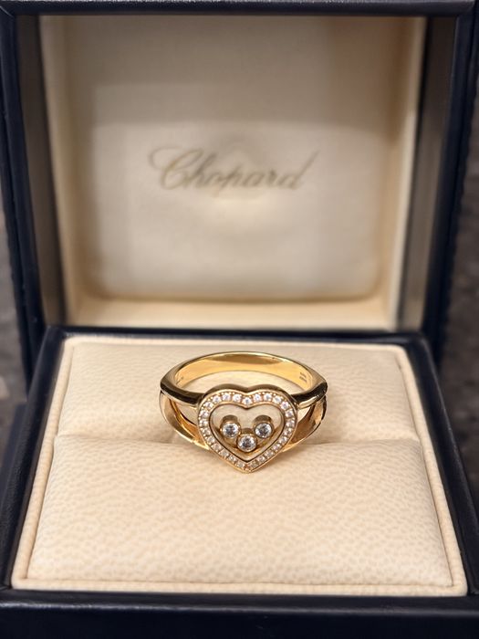 Винтажные кольцо и серьги Chopard Happy Diamonds