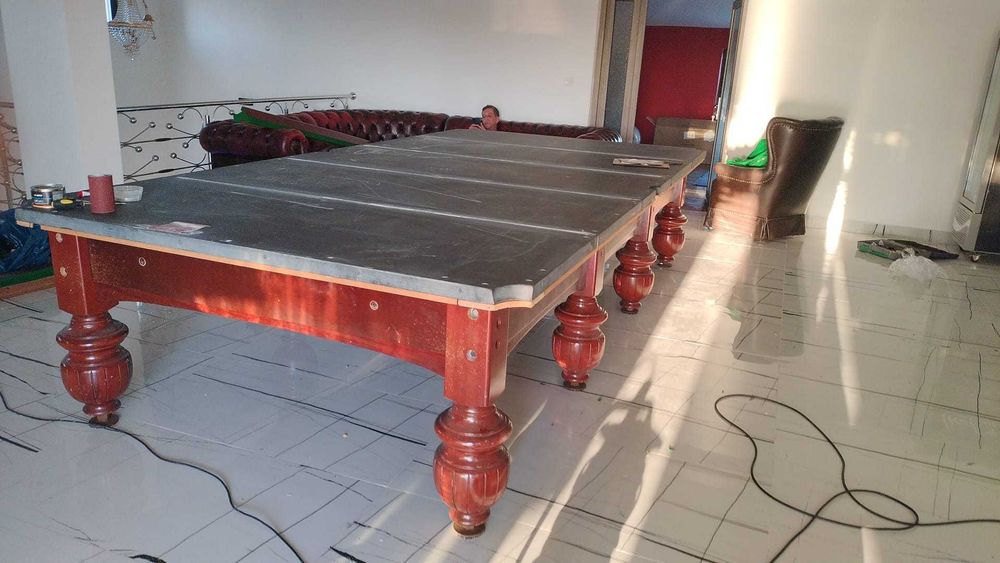 BILIARD: postav masa biliard, tacuri bile biliard / schimbare postav