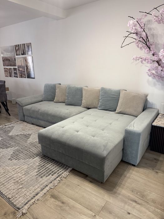 Coltar extensibil 305 cm, 2 lazi de depozitare spatioase