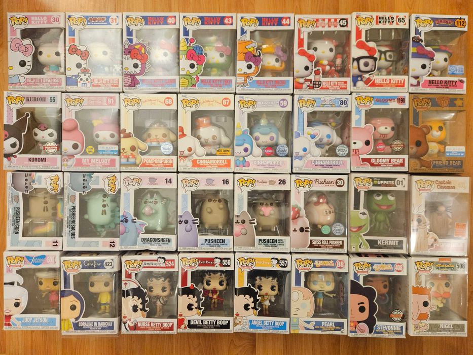 Funko pop- Cartoon Network,Disney,Hello Kitty,Pusheen, Steven Universe