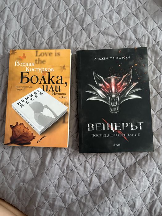Болка, или Немият лебед - Йордан Костурков       Вещерът и последното желание - Анджей Сапковски