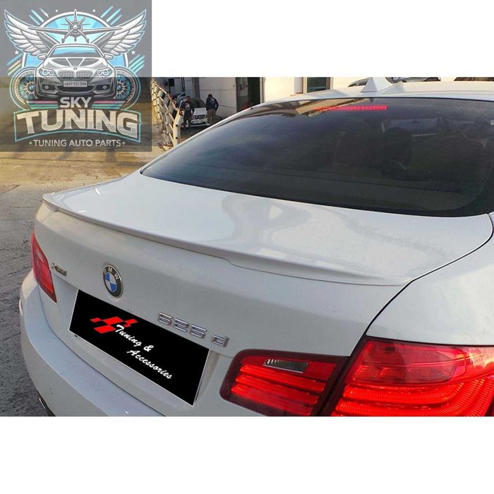 Лип спойлер за багажник БМВ Ф10 Черен гланц / BMW F10 M Lip Spoiler 5 series нисък M4 стил M4 style 5 series 5 серия ф10