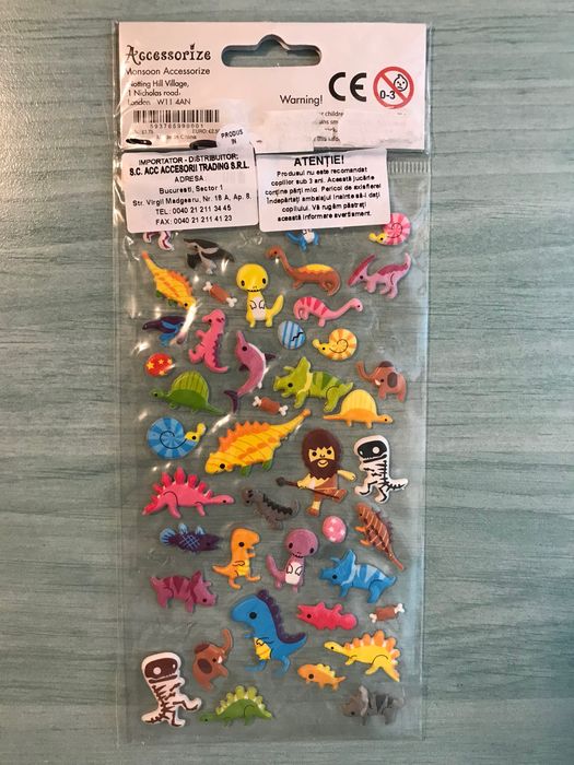 Stickere dinozauri 3D Accesorize