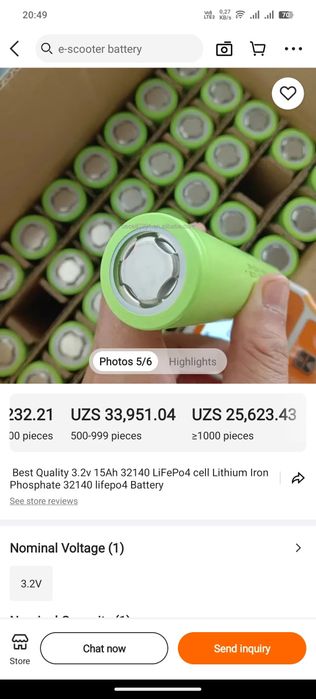 36v7.8ah 55$
36v10ah. 65$
48v15ah  85$
48v20ah  140$
60v20ah  155$
60v