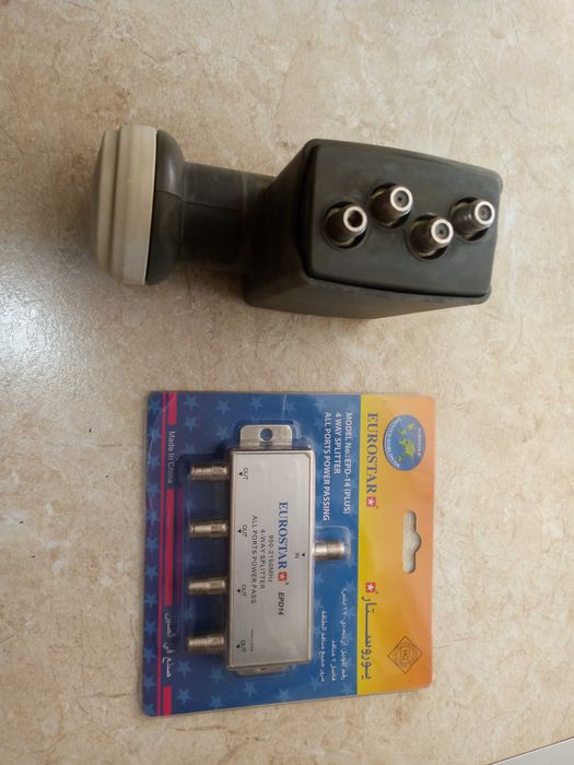 Спутниковая головка на 4 выхода , новый сплиттер и тюнер.150тыс за все