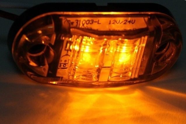 1бр. диодни ЛЕД LED габарити светлини с 2 SMD диода 12-24V , 3 цвята