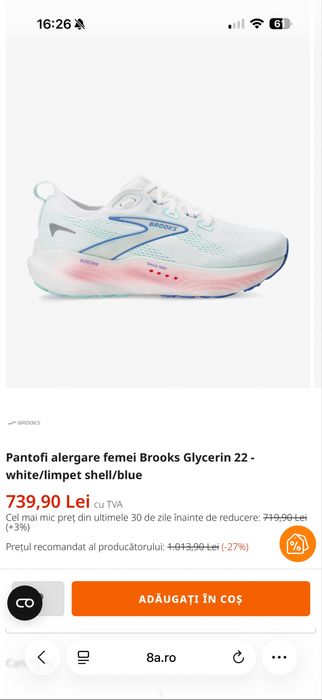 Adidasi Damă Brooks Glycerin ,mărimea 38,5