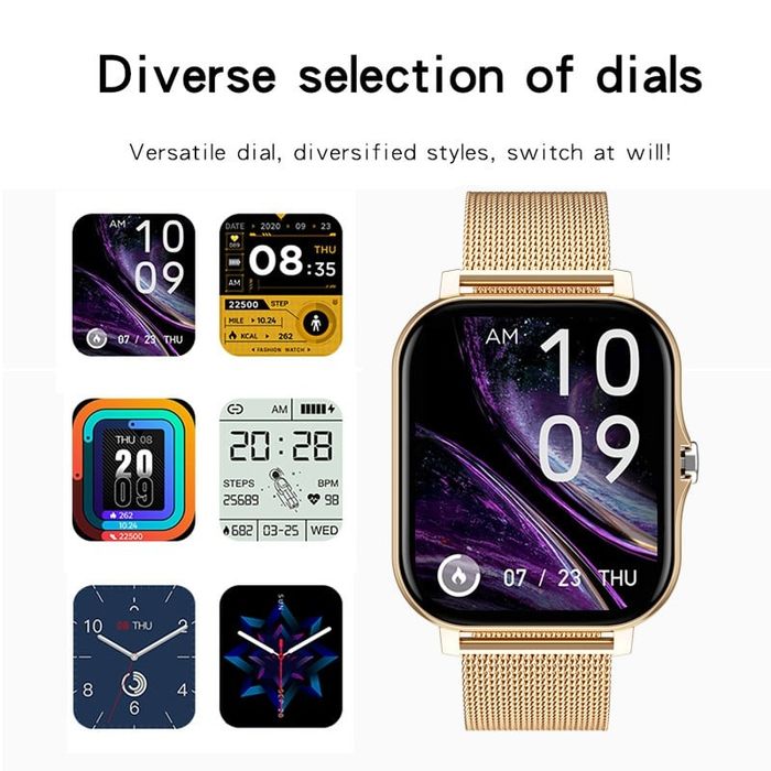 Ceas smartwatch damă cu două curele