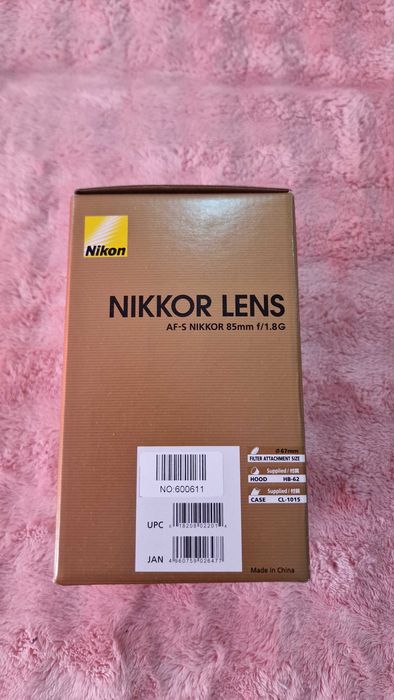 Obiectiv aparat foto NIKKOR LENS Nikon AF-S 85mm f/1.8G SIGILAT